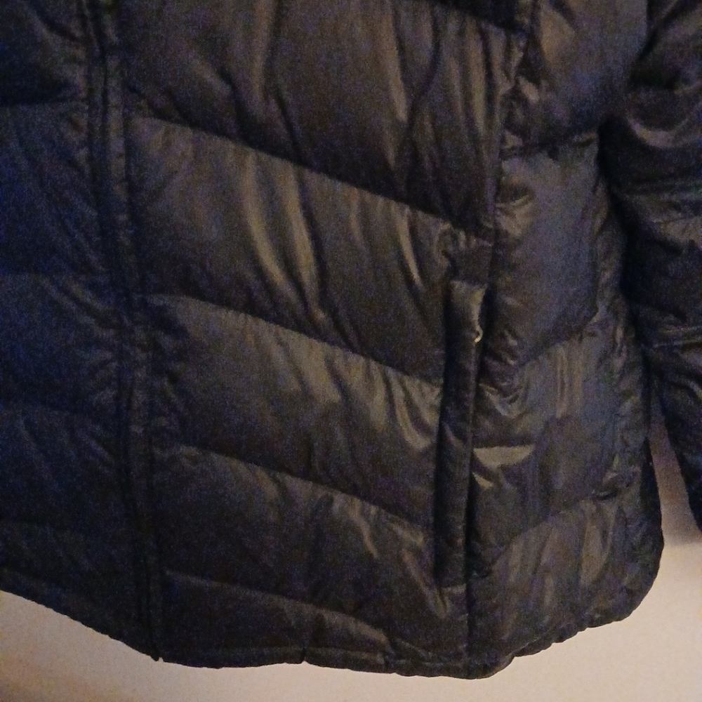SIENA STUDIO Women's Black Quilted Hooded Puffer Down Packable Jacket Size Lg - Picture 4 of 9